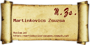 Martinkovics Zsuzsa névjegykártya